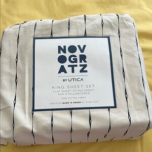Novogratz by Utica King Sheet Set - White and Black